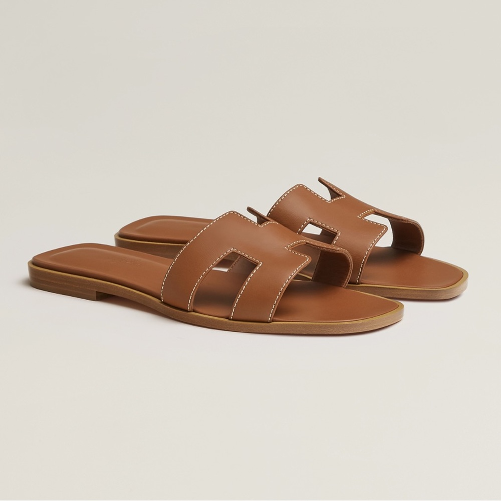 Hermes Oran Sandal Brown